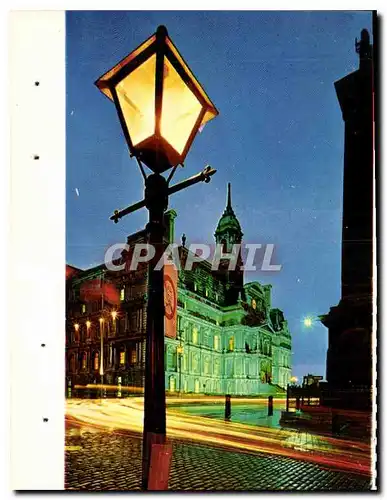 Moderne Karte Montreal Quebec Vieux Montreal la nuit