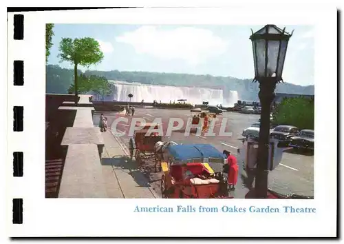 Moderne Karte American Falls from Oakes Garden Theatre