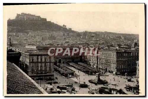 Moderne Karte Napoli Piazza Municipio e Castel S Elmo