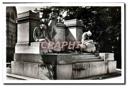 Moderne Karte Milano Cimitero Monumentale monument famille Dall'Ovo