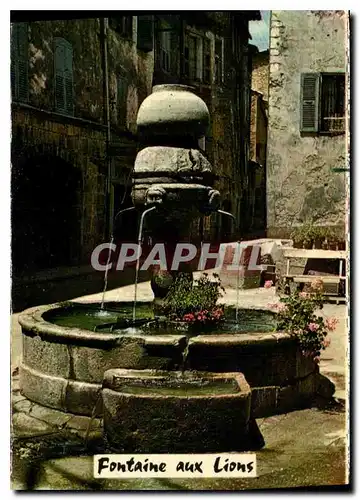 Cartes postales moderne Fontaine aux Lions Castellane