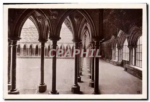 Moderne Karte Mont St Michel l'Abbaye la Crypte des Gros Piliers