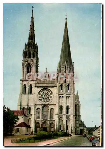 Moderne Karte Chartres  La Facade Ouest XII XIII XVI siecle
