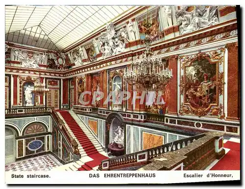 Cartes postales moderne Escalier d'Honneur l'entree d'honneur avec des statues et figures de la mythologie antique des s