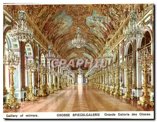 Cartes postales moderne Grande Galerie des Glaces plus longe et plus chargee que le modele de Versailles