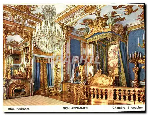 Cartes postales moderne Chambre a coucher bleue on dit que le Roi a coucher quelques nuits dan ce lit Toute en bleue roy