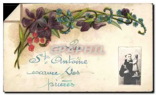 Cartes postales Vive St Antoine exaure vos prieres