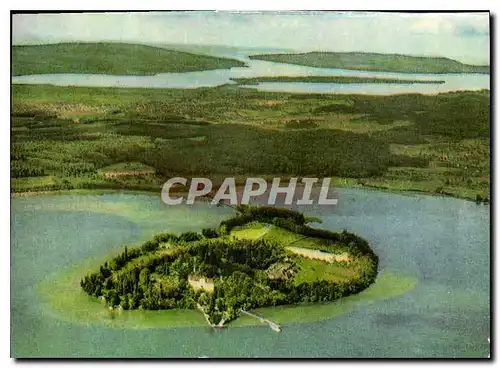 Ansichtskarte AK Insel Mainau im Bodensee Gesamtansicht der 45 ha groben Blumeninsel im Hintergrund Insel Reichen