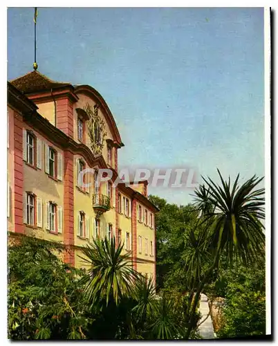 Ansichtskarte AK Insel Mainau im Bodensee Die Seefront des um 1739 46 erbauten Barock Schlosses des Deutschen Rit