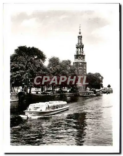 Moderne Karte Amsterdam Oude Schans avec la tour Montelbaan