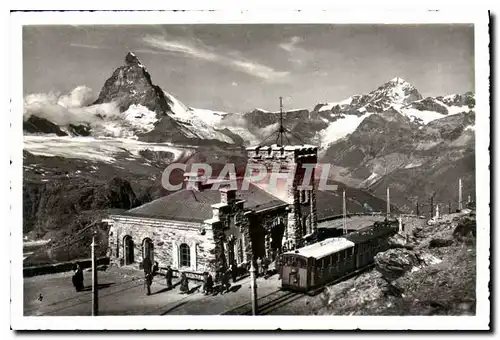 Cartes postales moderne Station Gornergrat Matterhorn Dt Blanche