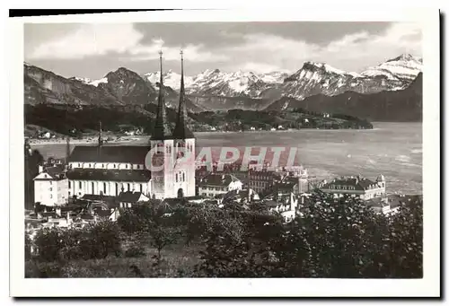 Cartes postales moderne Luzern und die Alpen