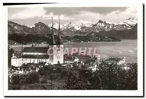 Moderne Karte Luzern und die Alpen