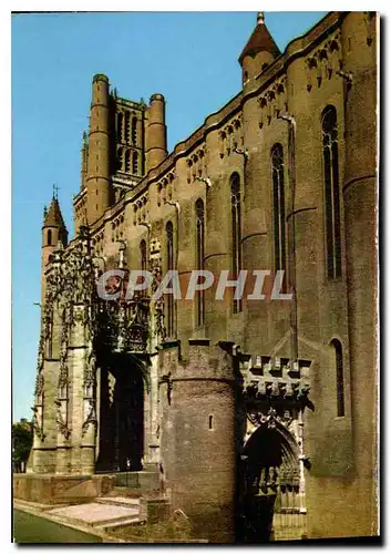 Cartes postales moderne Albi Tarn la Basilique Ste Cecile XIII S le Portail Dominique de Florence debut du XV S et le Ba