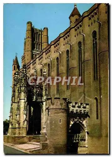 Cartes postales moderne Albi Tarn la Basilique Ste Cecile XIII S le portail Dominique de Florence debut du XV S et le Ba