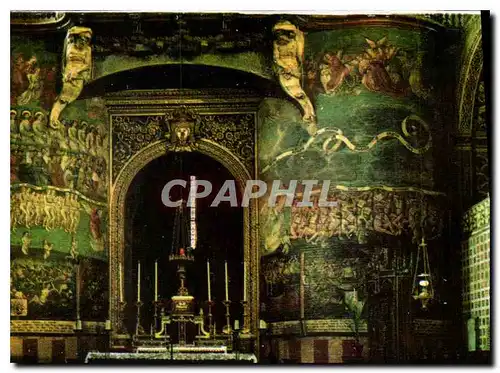 Moderne Karte Albi Tarn Interieur de la Basilique Ste Cecile XIII S l'Autel et Fresque du Jugement Dernier fin