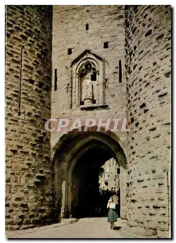 Moderne Karte Cite Medievale Cite de Carcassonne Aude Entree de la Porte Narbonnaise