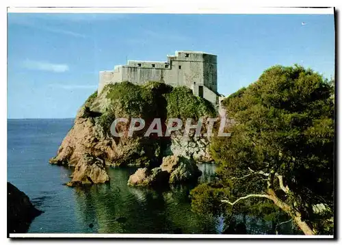 Moderne Karte Dubrovnik la forteresse de Lovrjenac XIVeme siecle