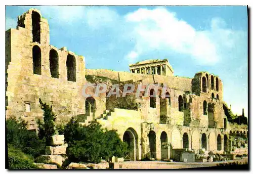 Cartes postales moderne Athenes Acropole la facade du Theatre de Herodes Atticus