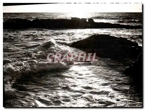 Moderne Karte Les Sables d'Olonne Vendee Coucher de Soleil sur la Cote Sauvage