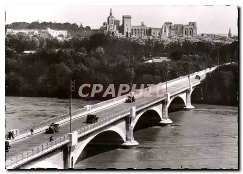 Cartes postales moderne Avignon Pont de Villeneuve et Palais des Papes