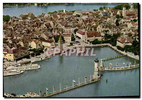 Moderne Karte Landau im Bodensee Hafen