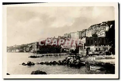 Moderne Karte Napoli Posillipo e Palazzo Donn'Anna dal mare