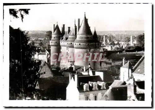 Moderne Karte Langeais le Chateau et le pont sur la Loire