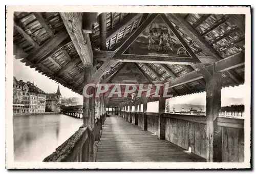 Moderne Karte Lucerne Chapel Bridge