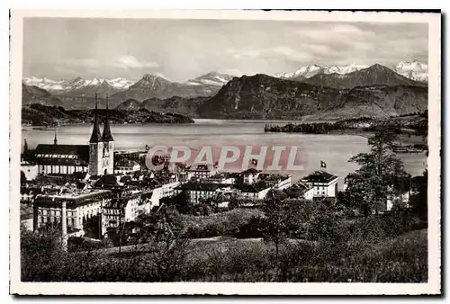 Moderne Karte Lucerne and the Alps