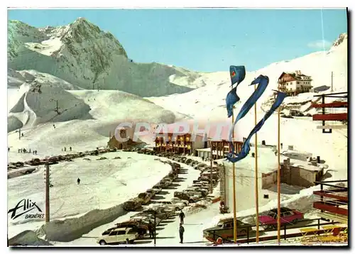 Moderne Karte Les Pyrenees La Mongie Vue sur les Hotels