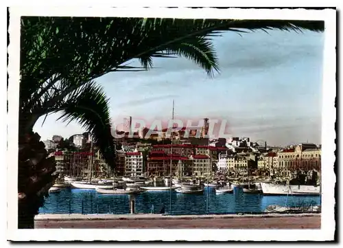 Cartes postales moderne Cannes vue sur le port et la vieille ville