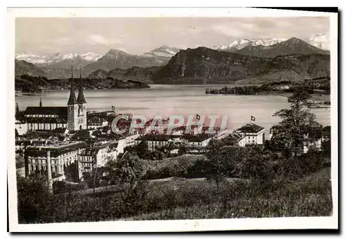 Cartes postales moderne Luzern und die Alpen