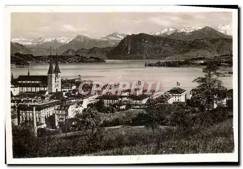 Moderne Karte Luzern und die Alpen