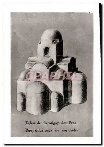 Cartes postales moderne L'Eglise de Germigny des Pres Perspective cavaliere des voutes