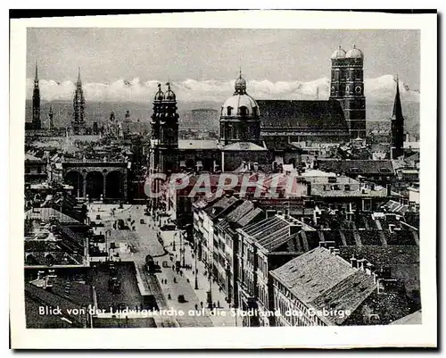 Cartes postales moderne Blick von Ludwigskirche auf die Stadt und das Gebirge