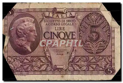 Billet Italie 5 Lire