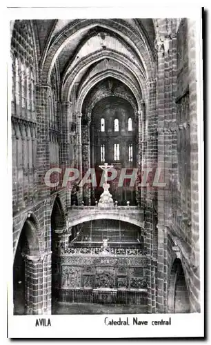 Cartes postales moderne Avila Catedral Nave central