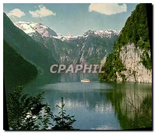 Cartes postales moderne Konigssee vom Malerwinkel mit Steinernem Meer