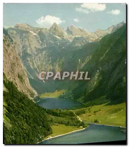 Cartes postales moderne Blick v Schainbachweg auf Konigsee Saletalpe Obersee und Teufelshorner