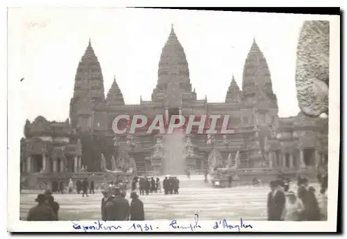 Photo Paris Exposition coloniale 1931 Temple d'Angkor Vat