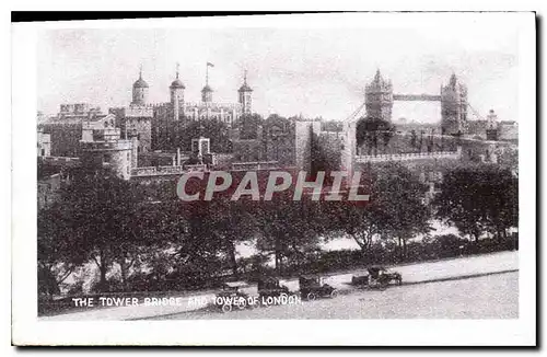 Moderne Karte The tower bridge and tower of London