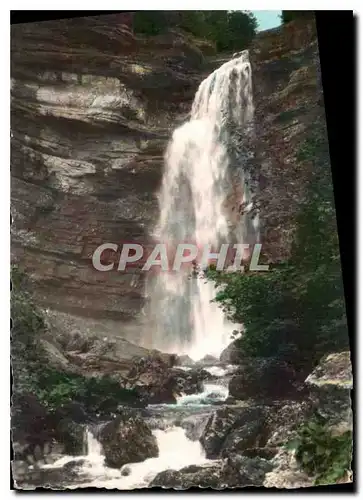 Moderne Karte La Franche comte pittoresque cascade du Herisson