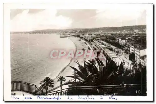 Moderne Karte Nice Vue sur promenade des Anglais