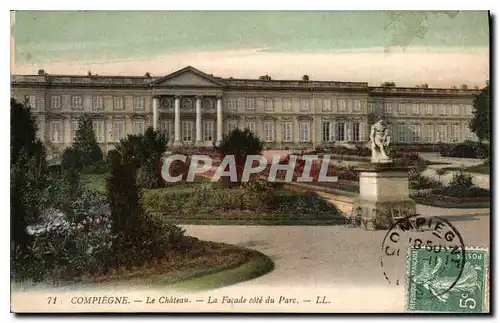 Cartes postales Compiegne le Chateau la facade cote du Parc