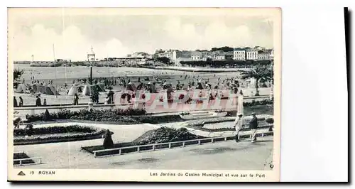 Cartes postales Royan les Jardins du Casino Municipal et vue sur le Port