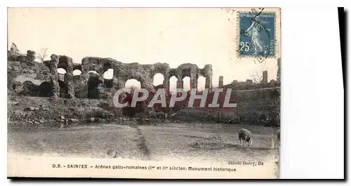 Cartes postales Saintes Arenes gallo romaine Ier et IIe siecles monument historique