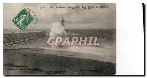 Ansichtskarte AK Ile d'Oleron Charente Inf Sait Pierre la Cotiniere le Phare par grosse mer