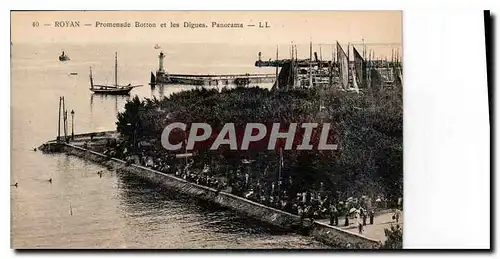 Ansichtskarte AK Royan Promenade Botton et les Digues panorama