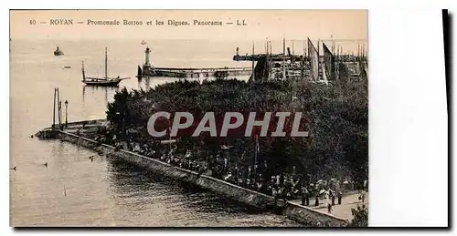 Cartes postales Royan Promenade Botton et les Digues panorama
